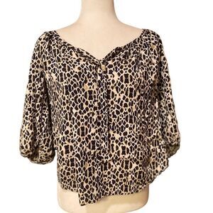 Marisa Christina Leopard Print 3/4 Sleeve Size XL